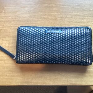 Cole Haan black Woven Clutch